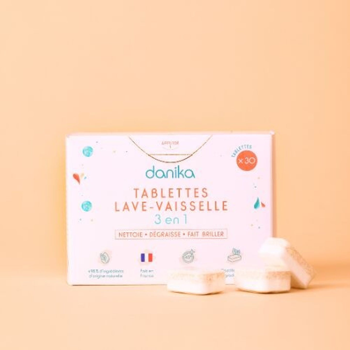 Discover the ultimate dishwashing solution with our Eco-Friendly Dishwasher Tablets. Crafted with care in France, these tablets combine powerful cleaning with natural, sustainable, and cruelty-free ingredients for a spotless finish.