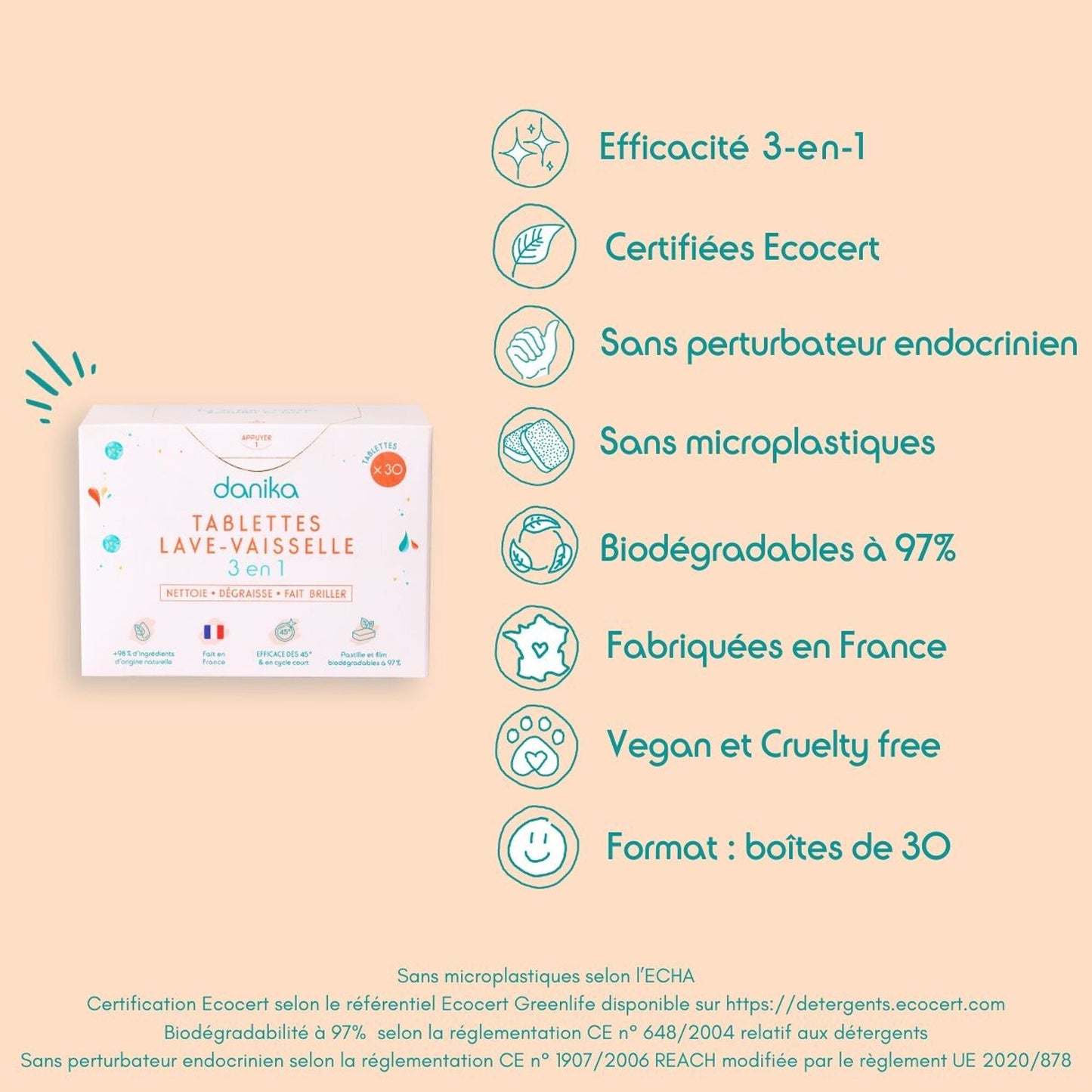 Ingredients: 99% natural, vegan, and cruelty-free.
Packaging: Zero-waste, eco-friendly materials.
Certification: Ecocert certified for the highest ecological and safety standards.
Origin: Made in France
Values: Organic, Zero Waste, Eco-Friendly, Cruelty-Free