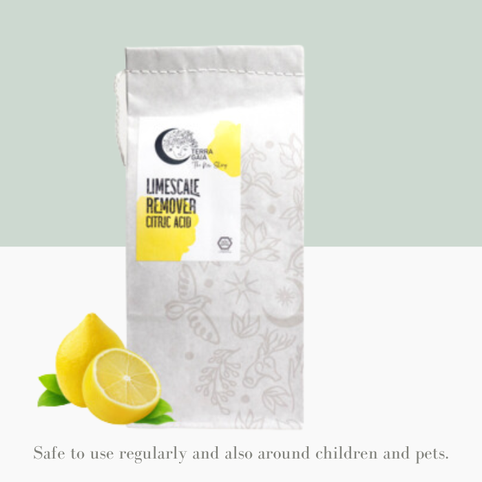 Harness the natural cleaning power of citric acid for a sustainable, safe, and effective way to tackle tough cleaning tasks around your home. Perfect for descaling, rust removal, and more.Terra Gaia Limescale Remover
