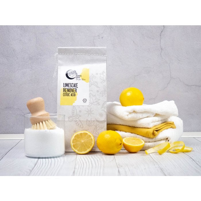 Harness the natural cleaning power of citric acid for a sustainable, safe, and effective way to tackle tough cleaning tasks around your home. Perfect for descaling, rust removal, and more.Terra Gaia Limescale Remover
