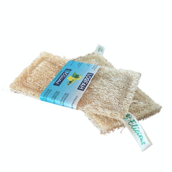 Natural Dishwashing Sponge and Pot Scrubber- Made from Loofah