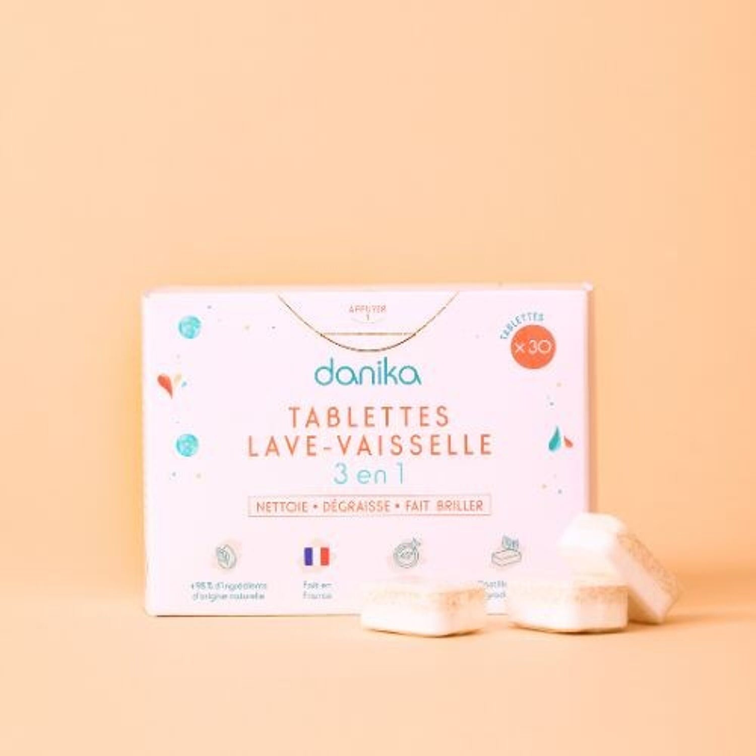 Discover the ultimate dishwashing solution with our Eco-Friendly Dishwasher Tablets. Crafted with care in France, these tablets combine powerful cleaning with natural, sustainable, and cruelty-free ingredients for a spotless finish.