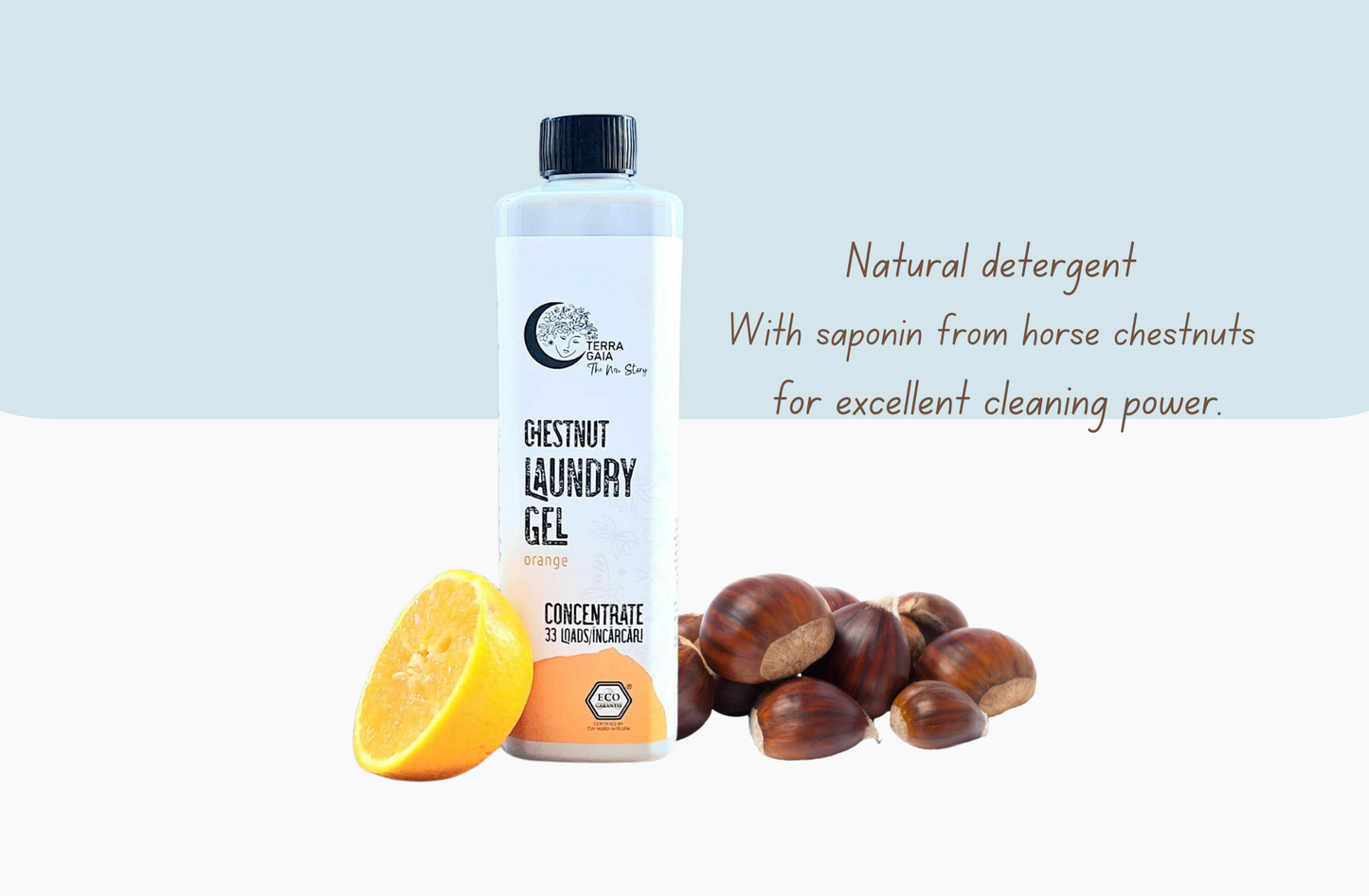 Eco Laundry Concentrate for sustainable and biodegradable cleaning.